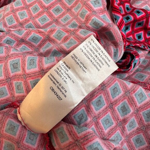 FREE PEOPLE It Takes Two Pink Mini Dress Stretch Waist Tie Long Sleeve S Small - Picture 12 of 12